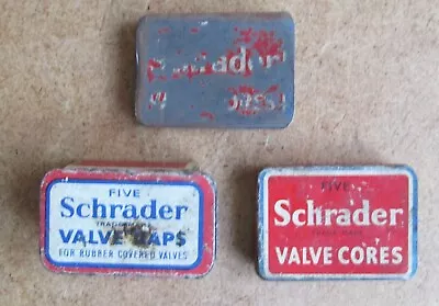 Vintage Schrader Valve Cores (8 Valves) Patented UK Made In England 3Metal Tin • $14.93