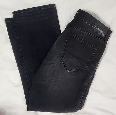 Express 34 X 32 Mens Denim Jeans Classic Slim Fit Low Rise Bootcut Rocco Black • $6