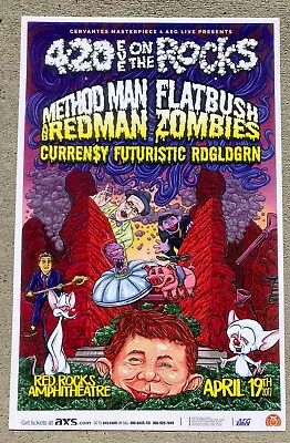 4:20 Method Man & Redman Flatbush Zombies Red Rocks 11x17 Promo Poster • $10.99