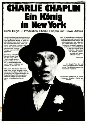 Ein König In New York ORIGINAL A1 Kinoplakat Charlie Chaplin /Dawn Adams ZUSTAND • £8.63