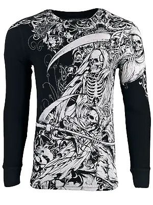 Xtreme Couture By Affliction Men's Thermal Shirt Dark Hallucination S-2XL • $28.95