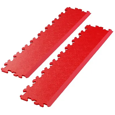 1 X Red Heavy Duty Interlocking Edge Ramp - Garage Flooring & Gym Flooring • £3.30