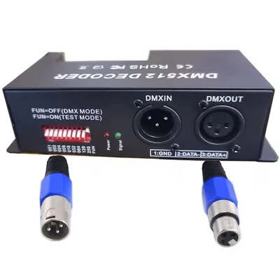 4CH DMX 512 Decoder Led Digital Controller RGBW RGB 4 Channel Dimmer DC 12V-24V • $25.76