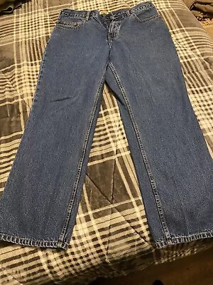 C.E. Schmidt  Jeans Mean’s Sz 34x30 Workwear Blue Denim Straight EUC • $16.99