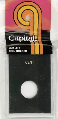 Capital Holder For 1 Cent Coin 2x3  Black Snaplock Premium Quality Safe Storage • $10.47