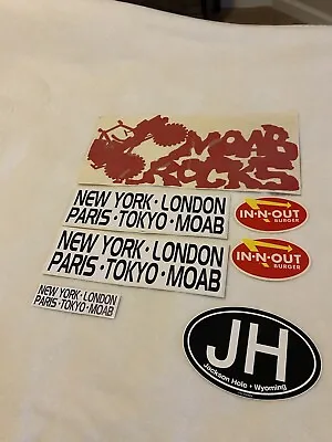 Jackson Hole Utah Moab In N Out Stickers. Sold As Is As A Bundle • $10