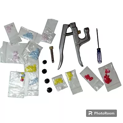 Kam Snap Fastener Plastic Snaps T3/T5/T8A/T8B Aluminum Plier Tool Kit Crafts • £5.98