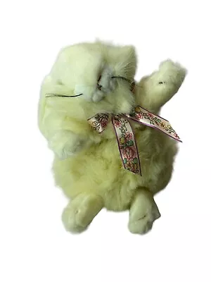 Mary Meyer Bunny Rabbit Realistic Plush Cream Ribbon 1995 VTG Easter 14” NWT • $21.24