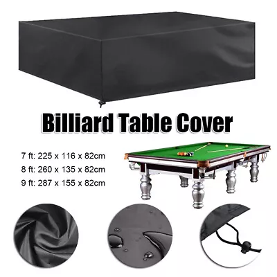 7/8/9ft Pool Snooker Billiard Table Cover Polyester Waterproof Dust Cap Outdoor • $25.69