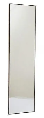 Tall Full Length Mirror Wall Hang Mounted Grey Wood Frame Home Decor 121cm • £49.89