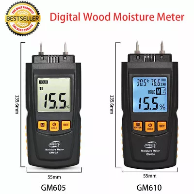 Moisture Meter Damp Detector Humidity Checker Wood Plaster Board Tester Sensor • £24.99