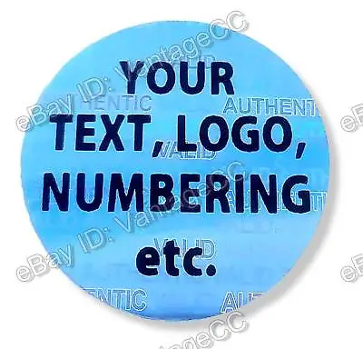 £32.99 • Buy Round CUSTOM-PRINTED Security Hologram Stickers, 20mm, Warranty Labels