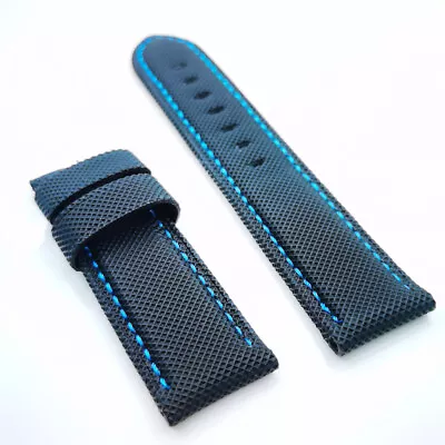 26mm / 22mm Soft Canvas Calf Leather Watch Band Strap For PAM Wirstwatch • £13.19