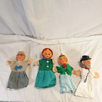 Lot Of 4 Vintage German Rubber Head Hand Puppets Dolls Free Shipping • $17.99