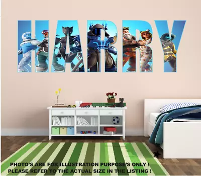 Fortnite Gaming New Season Chapter 2 Wall Art Decal Wall Sticker Vinyl -any Name • £15.99