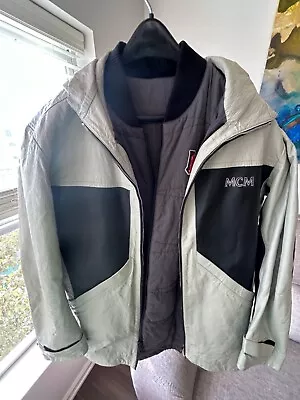 MCM Lamb Leather Winter Jacket With Removable Down Liner Coat Size L • $175