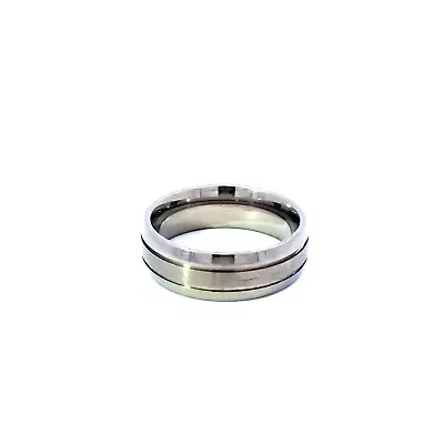 Men's Titanium Domed Double Grooved Band Ring 8mm Band Ring • $25