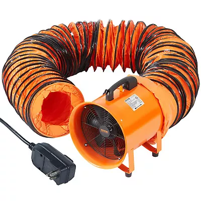 VEVOR 12  Extractor Fan Blower Portable 16.4ft Duct Hose Ventilator Industrial • $132.19