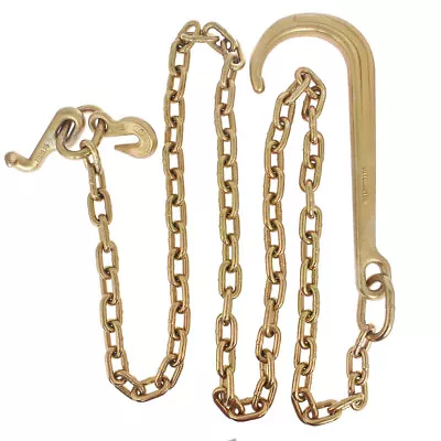 1PC Tow Chain 15  J Hook Mini J Grab Hook Welded 5/16 X 8 FT Grade 70 • $39.23