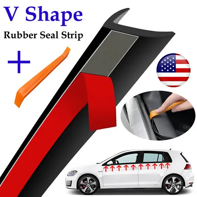 $9.49 • Buy V- Shape Car Door Side Window Trim Edge Moulding Weatherstrip Seal Strip Rubber