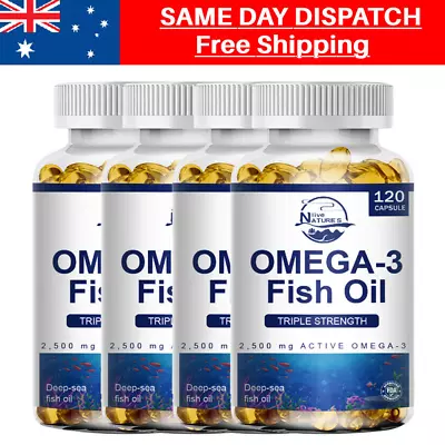 Triple Strength Omega 3 Fish Oil Capsules Joint Support 2160 Mg EPA & DHA • $20.99