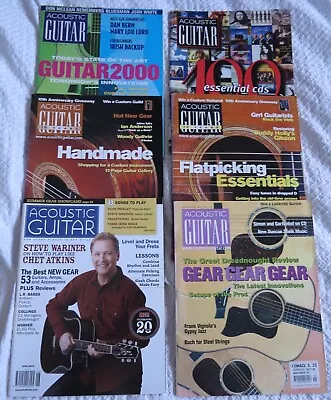  ACOUSTIC GUITAR  Magazine - 6 X Issues All In VERY GOOD Condition - See Scans • £12