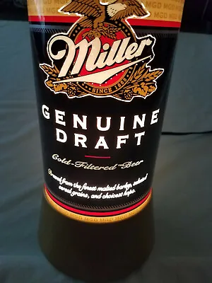 Vtg Miller Genuine Draft MGD Beer Can Motion Lighted Light Sign 12” MAN CAVE • $124.95