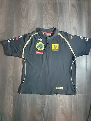 Lotus Renault GP F1 2011 Polo Shirt Black Size XXL Excellent Condition • £32.68