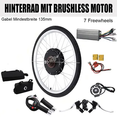 28  Rear Wheel Electric Bicycle Conversion Kit 1000w E Bike Motor Kit 48V SALE • $160.56