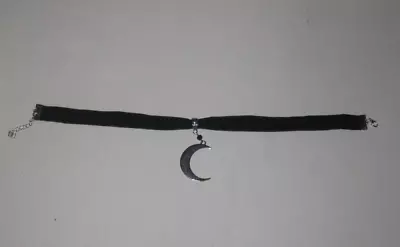 Velvet Moon Charm Choker Black Nip Goth Kawaii • $10