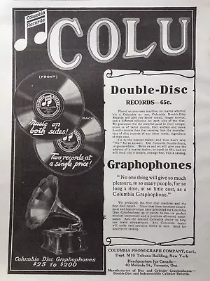 1909 Ad(g19)~columbia Phonograph Co. Nyc. Columbia Double-disc Records • $6.99