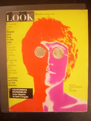 LOOK MAGAZINE Jan. 8 1968 BEATLES POSTERS Signed By Artist TERRY FUGATE-WILCOX • $174.95