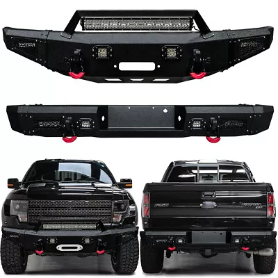 Vijay Fit 2009-2014 Ford F150 Raptor Front Bumper & Rear Bumper With LED Lights • $1209.98