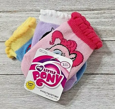 My Little Pony Girls Socks No-slip Safety Toe 3 Pair 6-12 Months  • $5.32