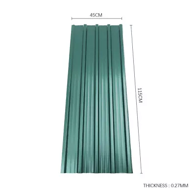 12/24pcs Sheets Corrugated Metal Sheet Galvanized Steel Garage Roof Covering • £72.95