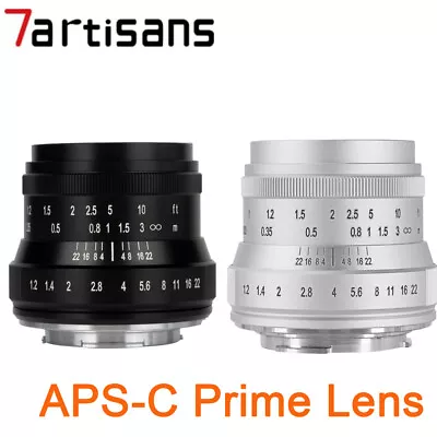 7artisans 35mm F1.2 II APS-C Lens For Fuji X M4/3 SonyE Canon EF-M Nikon Z Mount • £93.60