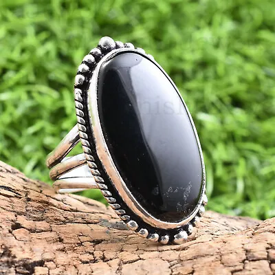 Black Onyx Gemstone 925 Sterling Silver Ring Mother's Day Jewelry All Size SP-25 • $14.21