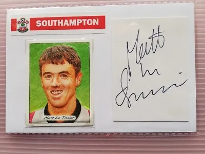 Matt Le Tissier Southampton Legend Hand-signed Club-crested Photocard • £10.95