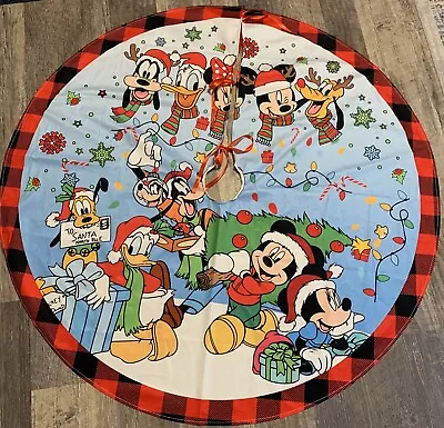 Disney's Mickey And Friends  Red Christmas Tree Skirt NEW • $15.99