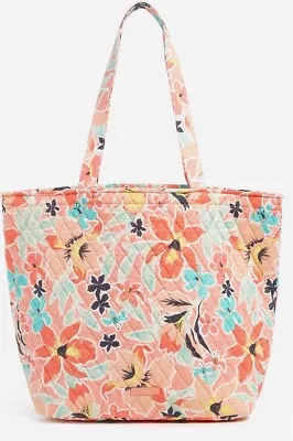 Vera Bradley Rain Forest Lily Coral Grand Tote Bag NWT • $45