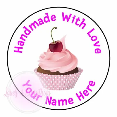 Personalised Cup Cake Handmade Homemade With Love Stickers Labels Craft Food • £1.99