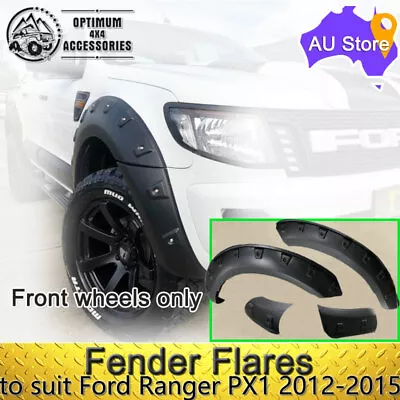 Front Wheels Wrinkle Fender Flares Wheel Arch For Ford Ranger PX MK1 2012-2015 • $178.20
