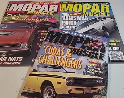 Lot Of 3 MOPAR MUSCLE Magazines (1990s 2000s) 'Cudas & Challengers • $24.99