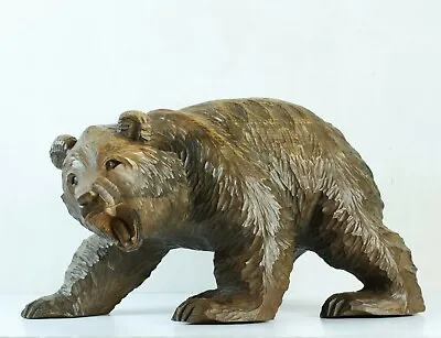£395 • Buy Large Vintage Japanese Carved Wooden Bear Growling, 46cm, Circa 1940s