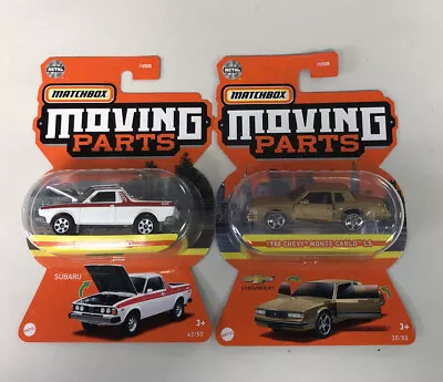 Matchbox Moving Parts  1978 Subaru Brat 1988 Monte Carlo  ( Lot Of 2 ) Free Ship • $11.99