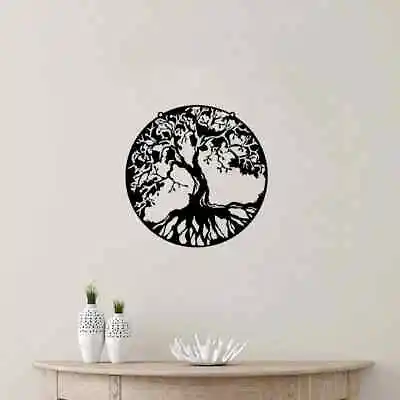 Tree Of Life Metal Wall Sign Family Love Stencil Laser Metal Decorative Hanging • $34.62