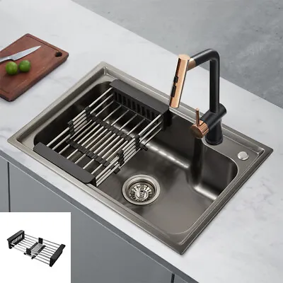 Nano Coated Stainless Steel Kitchen Sink Laundry Sinks Camper Caravan 620x430mm • $139.90