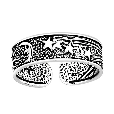 Sterling Silver Sun Moon And Stars Toe Ring • $9.96