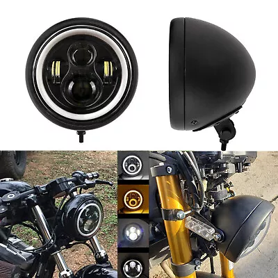 7  LED Headlight Lights And Housing Bucket For Yamaha V-Star XVS 650 950 1100 • $75.53