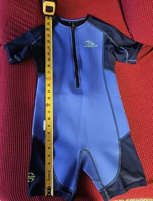Phelps Stingray HP Short Sleeve Kids Wetsuit - Royal Blue/Navy • $9.99